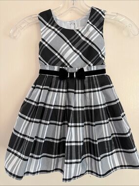 JONA MICHELLE Plaid Bow-Accent Party Christmas Dress Size 3T